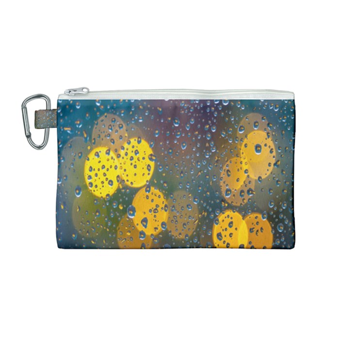 Raindrops Water Canvas Cosmetic Bag (Medium)