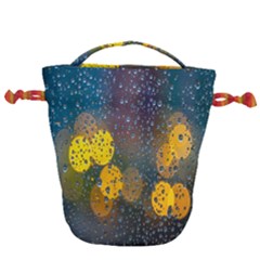 Raindrops Water Drawstring Bucket Bag