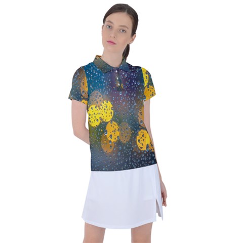 Raindrops Water Women s Polo Tee by artworkshop