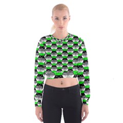 Hackers Town Void Mantis Hexagon Agender Agender Info Pride Flag Cropped Sweatshirt