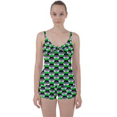 Hackers Town Void Mantis Hexagon Agender Agender Info Pride Flag Tie Front Two Piece Tankini