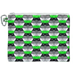 Hackers Town Void Mantis Hexagon Agender Agender Info Pride Flag Canvas Cosmetic Bag (xxl) by WetdryvacsLair