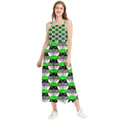 Hackers Town Void Mantis Hexagon Agender Agender Info Pride Flag Boho Sleeveless Summer Dress by WetdryvacsLair