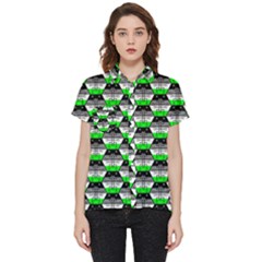 Hackers Town Void Mantis Hexagon Agender Agender Info Pride Flag Short Sleeve Pocket Shirt by WetdryvacsLair