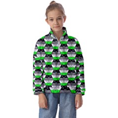 Hackers Town Void Mantis Hexagon Agender Agender Info Pride Flag Kids  Half Zip Hoodie