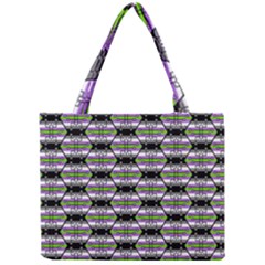 Hackers Town Void Mantis Hexagon Agender Nine 9 Stripe Pride Flag Mini Tote Bag by WetdryvacsLair