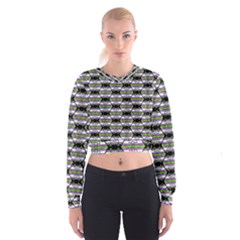 Hackers Town Void Mantis Hexagon Agender Nine 9 Stripe Pride Flag Cropped Sweatshirt