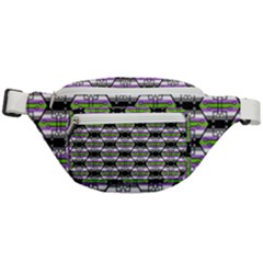 Hackers Town Void Mantis Hexagon Agender Nine 9 Stripe Pride Flag Fanny Pack by WetdryvacsLair