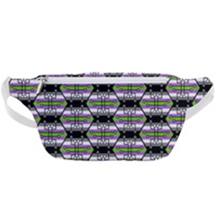 Hackers Town Void Mantis Hexagon Agender Nine 9 Stripe Pride Flag Waist Bag  by WetdryvacsLair