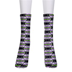 Hackers Town Void Mantis Hexagon Agender Nine 9 Stripe Pride Flag Crew Socks by WetdryvacsLair