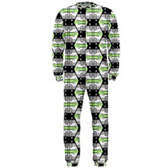 Hackers Town Void Mantis Hexagon Agender Pride Flag Onepiece Jumpsuit (men) by WetdryvacsLair