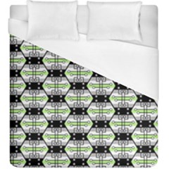 Hackers Town Void Mantis Hexagon Agender Pride Flag Duvet Cover (king Size) by WetdryvacsLair