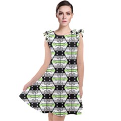 Hackers Town Void Mantis Hexagon Agender Pride Flag Tie Up Tunic Dress by WetdryvacsLair