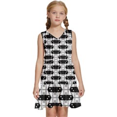 Hackers Town Void Mantis Hexagon Agender Rumpus Parable 2 Pride Flag Kids  Sleeveless Tiered Mini Dress