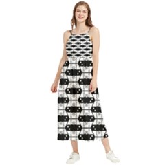 Hackers Town Void Mantis Hexagon Agender Rumpus Parable Pride Flag Boho Sleeveless Summer Dress by WetdryvacsLair