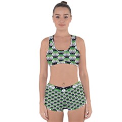 Hackers Town Void Mantis Hexagon Aromantic Pride Flag Racerback Boyleg Bikini Set by WetdryvacsLair