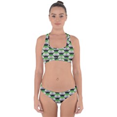 Hackers Town Void Mantis Hexagon Aromantic Pride Flag Cross Back Hipster Bikini Set by WetdryvacsLair