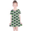 Hackers Town Void Mantis Hexagon Aromantic Pride Flag Kids  Simple Cotton Dress View1