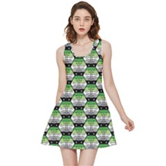 Hackers Town Void Mantis Hexagon Aromantic Pride Flag Inside Out Reversible Sleeveless Dress by WetdryvacsLair