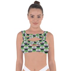 Hackers Town Void Mantis Hexagon Aromantic Pride Flag Bandaged Up Bikini Top by WetdryvacsLair