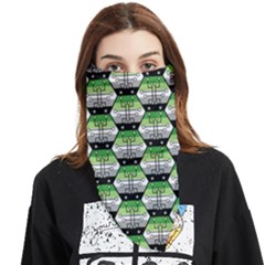 Hackers Town Void Mantis Hexagon Aromantic Pride Flag Face Covering Bandana (triangle) by WetdryvacsLair