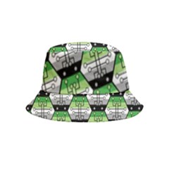 Hackers Town Void Mantis Hexagon Aromantic Pride Flag Inside Out Bucket Hat (kids) by WetdryvacsLair