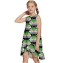 Hackers Town Void Mantis Hexagon Aromantic Pride Flag Kids  Frill Swing Dress View2