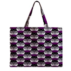 Hackers Town Void Mantis Hexagon Asexual Ace Pride Flag Zipper Mini Tote Bag by WetdryvacsLair