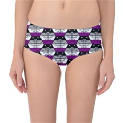 Hackers Town Void Mantis Hexagon Asexual Ace Pride Flag Mid-waist Bikini Bottoms by WetdryvacsLair