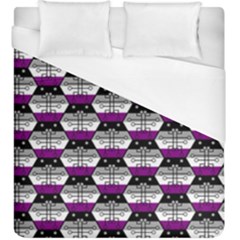 Hackers Town Void Mantis Hexagon Asexual Ace Pride Flag Duvet Cover (king Size) by WetdryvacsLair