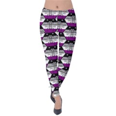 Hackers Town Void Mantis Hexagon Asexual Ace Pride Flag Velvet Leggings by WetdryvacsLair