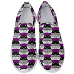 Hackers Town Void Mantis Hexagon Asexual Ace Pride Flag Men s Slip On Sneakers by WetdryvacsLair