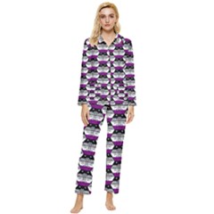 Hackers Town Void Mantis Hexagon Asexual Ace Pride Flag Womens  Long Sleeve Velvet Pocket Pajamas Set by WetdryvacsLair