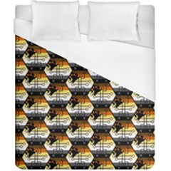 Hackers Town Void Mantis Hexagon Bear Pride Flag Duvet Cover (california King Size) by WetdryvacsLair