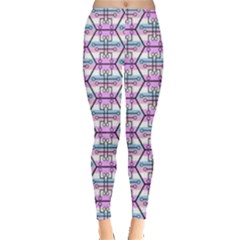 Hackers Town Void Mantis Hexagon Bigender Pride Flag Leggings  by WetdryvacsLair