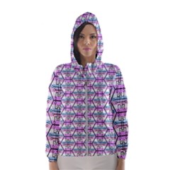 Hackers Town Void Mantis Hexagon Bigender Pride Flag Women s Hooded Windbreaker