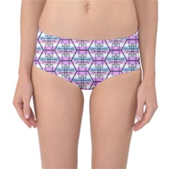 Hackers Town Void Mantis Hexagon Bigender Pride Flag Mid-waist Bikini Bottoms by WetdryvacsLair