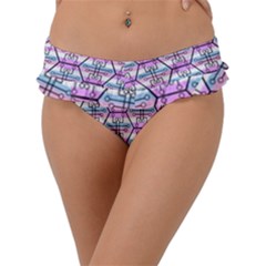 Hackers Town Void Mantis Hexagon Bigender Pride Flag Frill Bikini Bottom by WetdryvacsLair