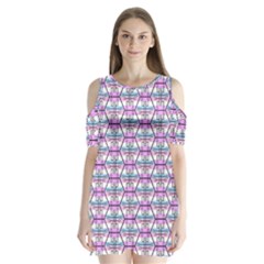 Hackers Town Void Mantis Hexagon Bigender Pride Flag Shoulder Cutout Velvet One Piece by WetdryvacsLair