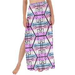 Hackers Town Void Mantis Hexagon Bigender Pride Flag Maxi Chiffon Tie-up Sarong by WetdryvacsLair