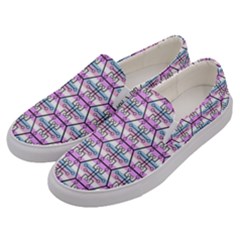 Hackers Town Void Mantis Hexagon Bigender Pride Flag Men s Canvas Slip Ons by WetdryvacsLair