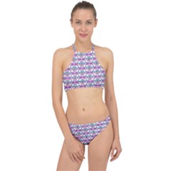 Hackers Town Void Mantis Hexagon Bigender Pride Flag Racer Front Bikini Set by WetdryvacsLair