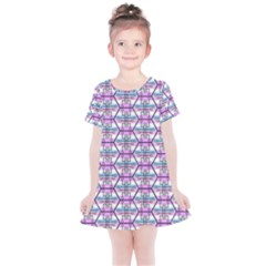 Hackers Town Void Mantis Hexagon Bigender Pride Flag Kids  Simple Cotton Dress by WetdryvacsLair