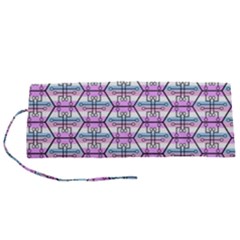 Hackers Town Void Mantis Hexagon Bigender Pride Flag Roll Up Canvas Pencil Holder (s) by WetdryvacsLair