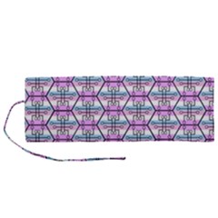 Hackers Town Void Mantis Hexagon Bigender Pride Flag Roll Up Canvas Pencil Holder (m) by WetdryvacsLair