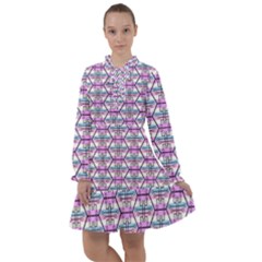 Hackers Town Void Mantis Hexagon Bigender Pride Flag All Frills Chiffon Dress by WetdryvacsLair