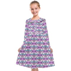 Hackers Town Void Mantis Hexagon Bigender Pride Flag Kids  Midi Sailor Dress by WetdryvacsLair