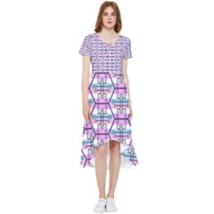 Hackers Town Void Mantis Hexagon Bigender Pride Flag High Low Boho Dress by WetdryvacsLair