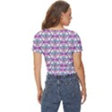 Hackers Town Void Mantis Hexagon Bigender Pride Flag Twist Front Crop Top View4