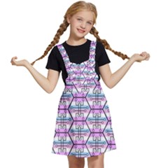 Hackers Town Void Mantis Hexagon Bigender Pride Flag Kids  Apron Dress by WetdryvacsLair